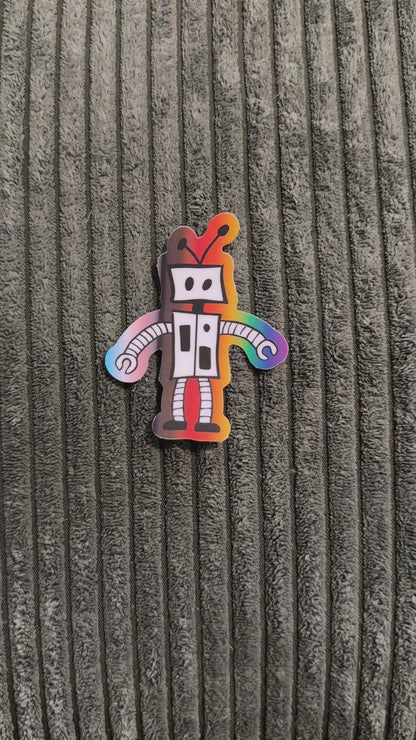 Progress Pride Beep Bot One Sticker