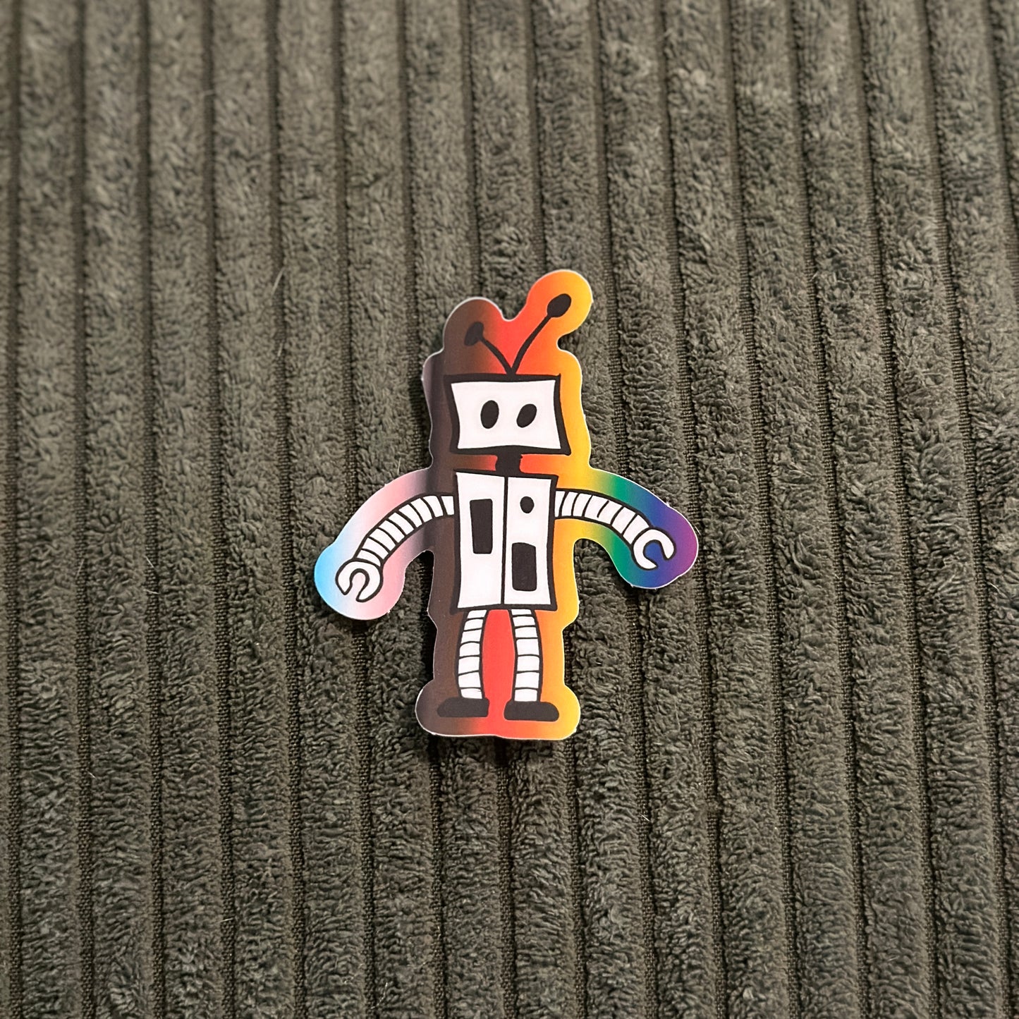 Progress Pride Beep Bot One Sticker