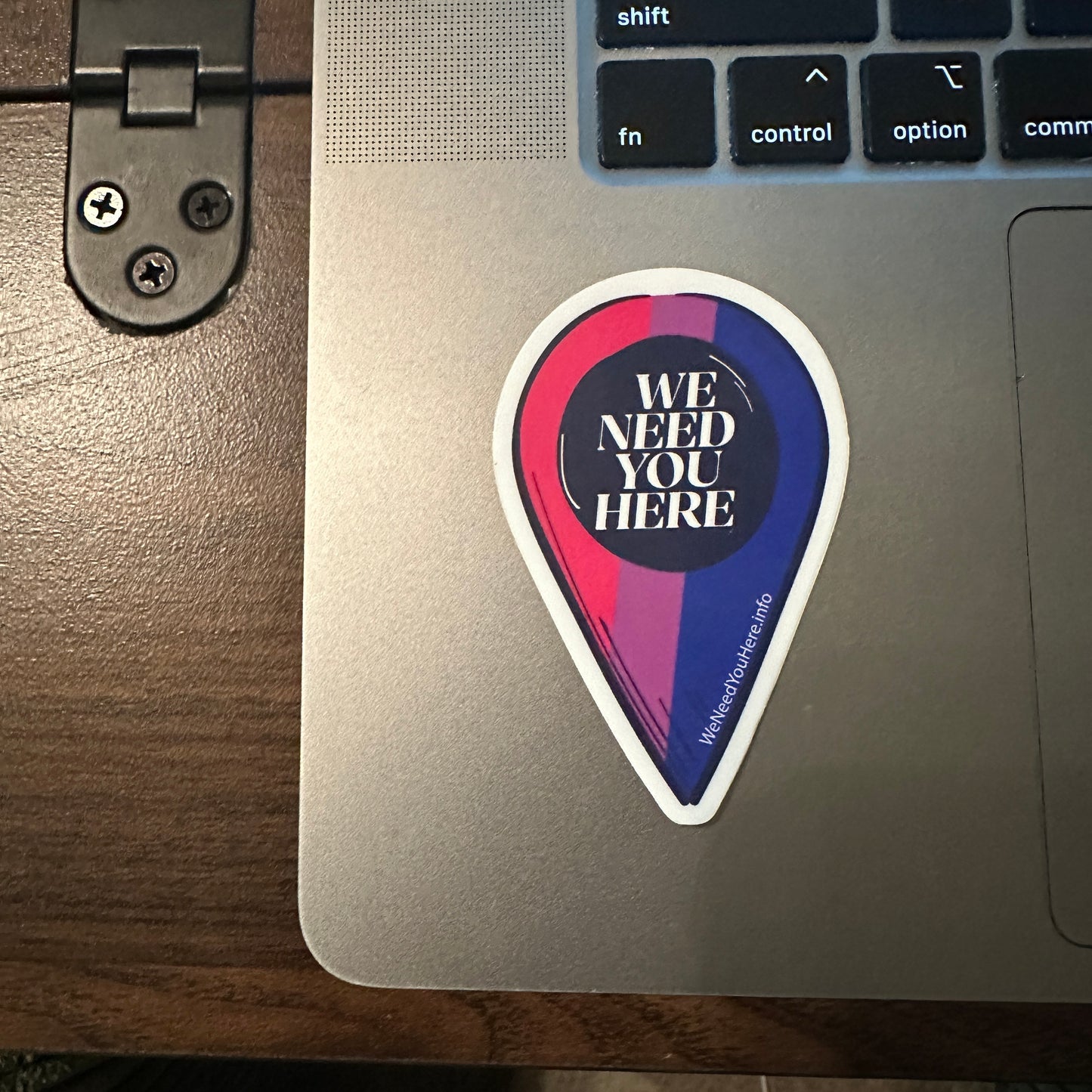 We Need You Here Bisexual Pride 3" Stickers | LGBTQ+ Pride Stickers