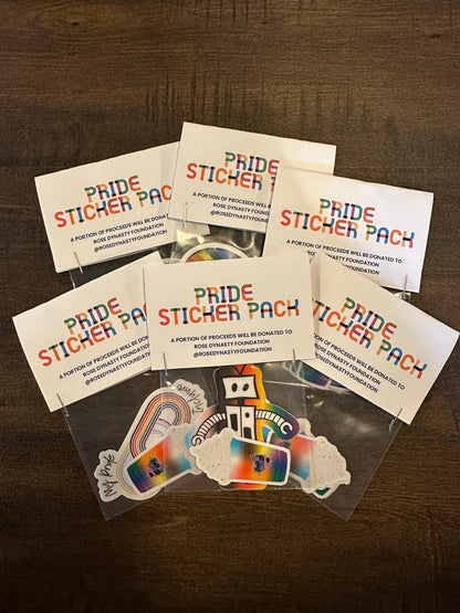 Pride Sticker Packs | LGBTQ+ Vinyl Decals | Supports Rose Dynasty Foundation