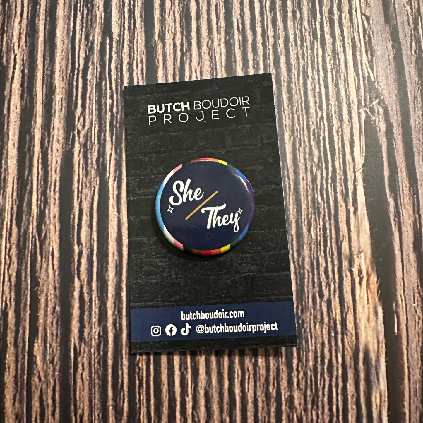 1.25" Pronoun Badges | LGBTQ+ Pride Pin Button