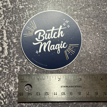 Butch Magic 3" Round Sticker